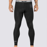 Elite Sports Plain Black Compression BJJ Spat Pants