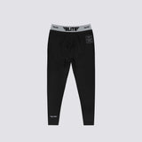 Elite Sports Plain Black Compression BJJ Spat Pants