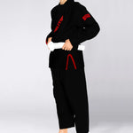 Kid's Elite Sports Ultra Light Preshrunk Black BJJ Gi With Free White Belt